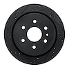 E-Line Drilled & Slotted Black Brake Rotor, 2013-2019 GM, Position: Rear Left - image 1