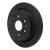E-Line Drilled & Slotted Black Brake Rotor, 2013-2019 GM, Position: Rear Left - image 2