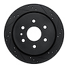 E-Line Drilled & Slotted Black Brake Rotor, 2013-2019 GM, Position: Rear Right - image 1