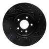 E-Line Drilled & Slotted Black Brake Rotor, Fits Select GM, Position: Front Left - image 4