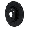 E-Line Drilled & Slotted Black Brake Rotor, Fits Select GM, Position: Front Left - image 2