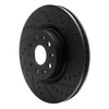 E-Line Drilled & Slotted Black Brake Rotor, Fits Select GM, Position: Front Right - image 2
