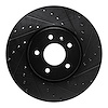 E-Line Drilled & Slotted Black Brake Rotor, 2014-2019 GM, Position: Front Right - image 1