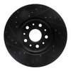 E-Line Drilled & Slotted Black Brake Rotor, 2014-2020 GM, Position: Front Right - image 3
