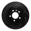 E-Line Drilled & Slotted Black Brake Rotor, 2016-2020 GM, Position: Rear Left - image 1