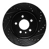 E-Line Drilled & Slotted Black Brake Rotor, 2016-2020 GM, Position: Rear Right - image 1