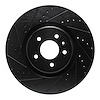 E-Line Drilled & Slotted Black Brake Rotor, 2016-2020 GM, Position: Front Left - image 1