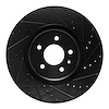 E-Line Drilled & Slotted Black Brake Rotor, 2016-2020 GM, Position: Front Right - image 1