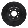 E-Line Drilled & Slotted Black Brake Rotor, 2004-2009 GM, Position: Front Right - image 2