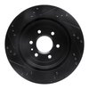 E-Line Drilled & Slotted Black Brake Rotor, 2004-2009 GM, Position: Rear Right - image 2