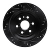 E-Line Drilled & Slotted Black Brake Rotor, 2010-2016 GM, Position: Rear Left - image 1