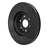 E-Line Drilled & Slotted Black Brake Rotor, 2010-2016 GM, Position: Front Left - image 1