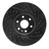 E-Line Drilled & Slotted Black Brake Rotor, 2010-2016 GM, Position: Front Left - image 3