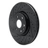 E-Line Drilled & Slotted Black Brake Rotor, 2010-2016 GM, Position: Front Left - image 4