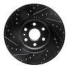 E-Line Drilled & Slotted Black Brake Rotor, 2010-2016 GM, Position: Front Right - image 1