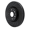 E-Line Drilled & Slotted Black Brake Rotor, Fits Select GM, Position: Front Left - image 1