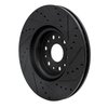 E-Line Drilled & Slotted Black Brake Rotor, Fits Select GM, Position: Front Left - image 4