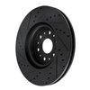 E-Line Drilled & Slotted Black Brake Rotor, Fits Select GM, Position: Front Right - image 4