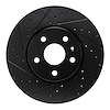 E-Line Drilled & Slotted Black Brake Rotor, Fits Select GM, Position: Front Left - image 1