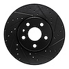 E-Line Drilled & Slotted Black Brake Rotor, Fits Select GM, Position: Front Right - image 1