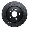 E-Line Drilled & Slotted Black Brake Rotor, Fits Select GM, Position: Rear Left - image 1