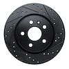 E-Line Drilled & Slotted Black Brake Rotor, Fits Select GM, Position: Rear Right - image 1