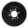 E-Line Drilled & Slotted Black Brake Rotor, Fits Select GM, Position: Front Left - image 1