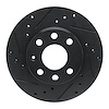 E-Line Drilled & Slotted Black Brake Rotor, 1988-2019 GM, Position: Front Left - image 1