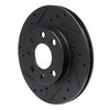 E-Line Drilled & Slotted Black Brake Rotor, 1988-2019 GM, Position: Front Left - image 2