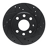 E-Line Drilled & Slotted Black Brake Rotor, 1988-2019 GM, Position: Front Right - image 1