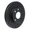 E-Line Drilled & Slotted Black Brake Rotor, 1988-2019 GM, Position: Front Right - image 2