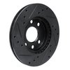 E-Line Drilled & Slotted Black Brake Rotor, 1988-2019 GM, Position: Front Right - image 4
