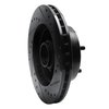 E-Line Drilled & Slotted Black Brake Rotor, 1967-1974 GM, Position: Front Left - image 2
