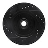 E-Line Drilled & Slotted Black Brake Rotor, 1967-1974 GM, Position: Front Right - image 1