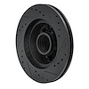 E-Line Drilled & Slotted Black Brake Rotor, 1970-1981 GM, Position: Front Left - image 1