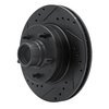 E-Line Drilled & Slotted Black Brake Rotor, 1970-1981 GM, Position: Front Left - image 3