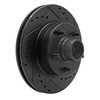 E-Line Drilled & Slotted Black Brake Rotor, 1970-1981 GM, Position: Front Right - image 2