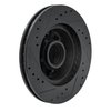 E-Line Drilled & Slotted Black Brake Rotor, 1970-1981 GM, Position: Front Right - image 4