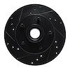 E-Line Drilled & Slotted Black Brake Rotor, 1978-1978 GM, Position: Front Left - image 1