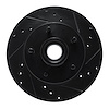 E-Line Drilled & Slotted Black Brake Rotor, 1978-1978 GM, Position: Front Right - image 1