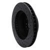 E-Line Drilled & Slotted Black Brake Rotor, 1963-1982 GM, Position: Front Left, Rear Left - image 2