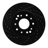 E-Line Drilled & Slotted Black Brake Rotor, 1963-1982 GM, Position: Front Left, Rear Left - image 3