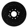 E-Line Drilled & Slotted Black Brake Rotor, 1963-1982 GM, Position: Front Left, Rear Left - image 4