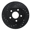 E-Line Drilled & Slotted Black Brake Rotor, 1982-1984 GM, Position: Front Left - image 1