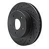 E-Line Drilled & Slotted Black Brake Rotor, 1963-1982 GM, Position: Front Left - image 1