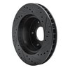 E-Line Drilled & Slotted Black Brake Rotor, 1963-1982 GM, Position: Front Left - image 2