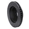 E-Line Drilled & Slotted Black Brake Rotor, 1963-1982 GM, Position: Front Right - image 1