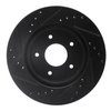 E-Line Drilled & Slotted Black Brake Rotor, 1963-1982 GM, Position: Front Right - image 4
