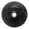 E-Line Drilled & Slotted Black Brake Rotor, 1979-1981 GM, Position: Front Left - image 1