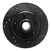 E-Line Drilled & Slotted Black Brake Rotor, 1979-1981 GM, Position: Front Right - image 1